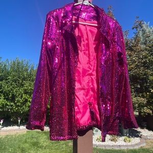 Pink sequin jacket or blazer in excellent condition!